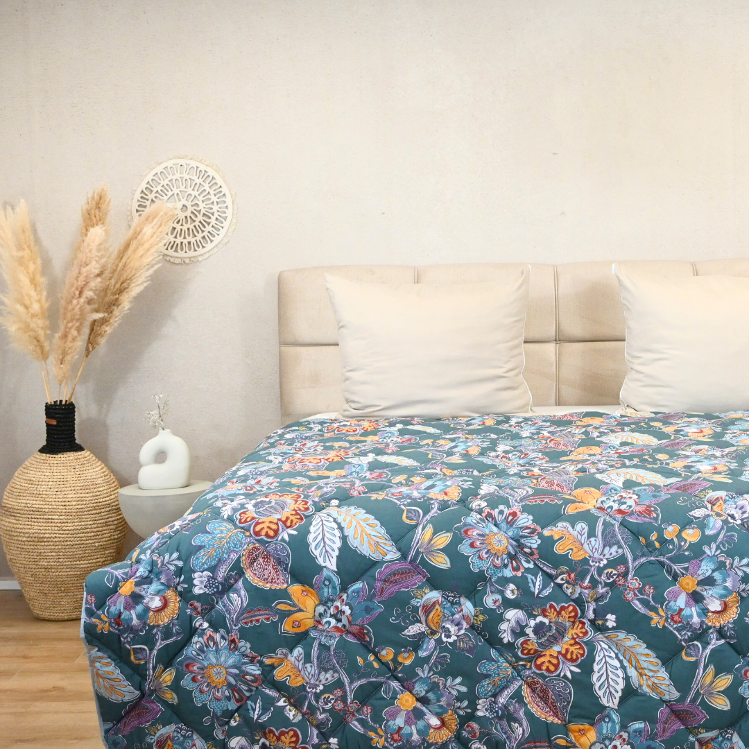 HappyDuvet Flower Harmony - 100% cotton - Duvet for year-round use