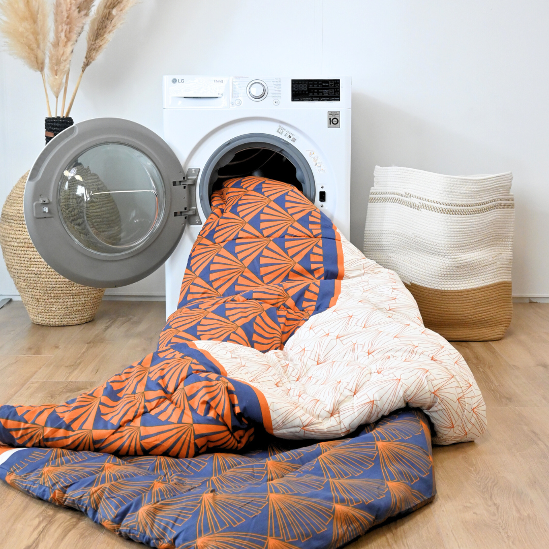 HappyDuvet Toffee - 100% cotton - Duvet for year-round use - Pillowcases included