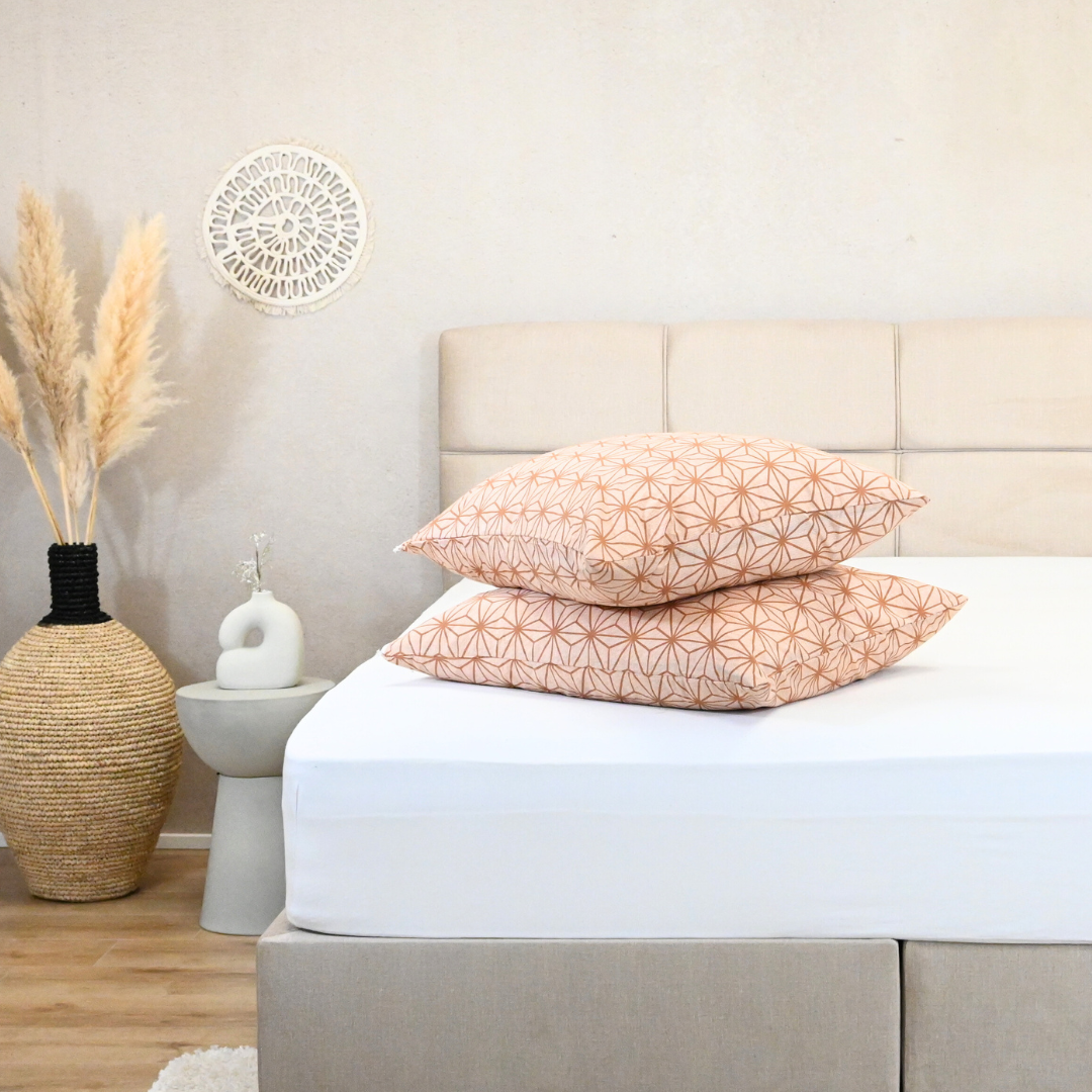 HappyDuvet | Tilted Triangles Pillowcase Set of 2 - 60x70cm - Microfiber