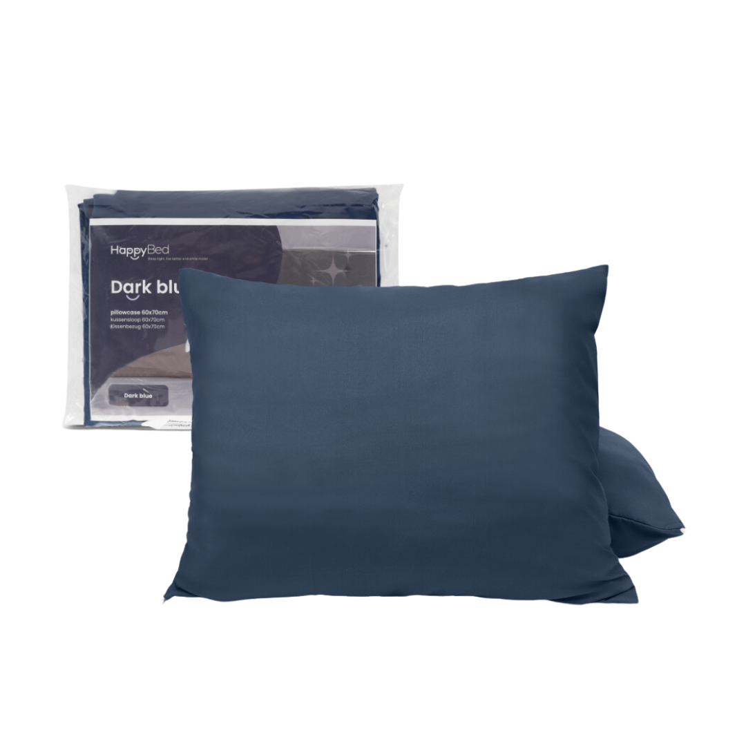 HappyDuvet | Dark blue pillowcase set 2 pieces - 100% Microfibre