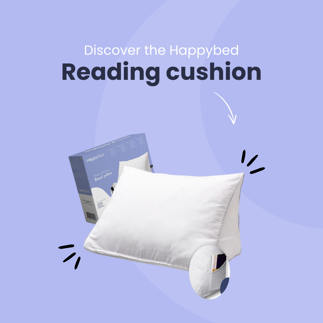 HappyDuvet Reading Cushion | 45x60 cm - Adjustable with zip - Pressure distribution effect