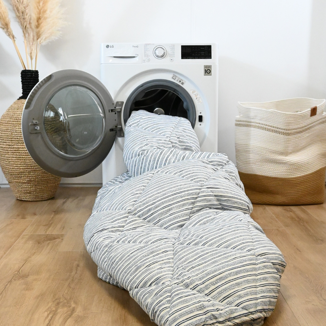 HappyDuvet Blue Stripes - All season Coverless duvet