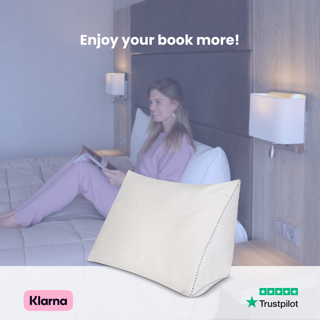 HappyDuvet Reading Cushion | 45x60 cm - Adjustable with zip - Pressure distribution effect