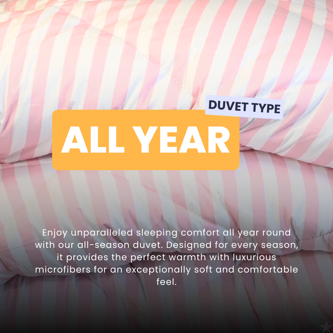 HappyDuvet Cotton Candy - 100% Cotton All season Coverless duvet
