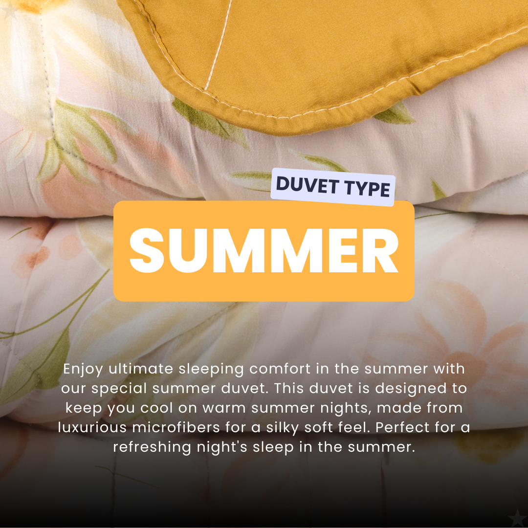 HappyDuvet Spring Flowers - Coverless Summerduvet for Warm Days