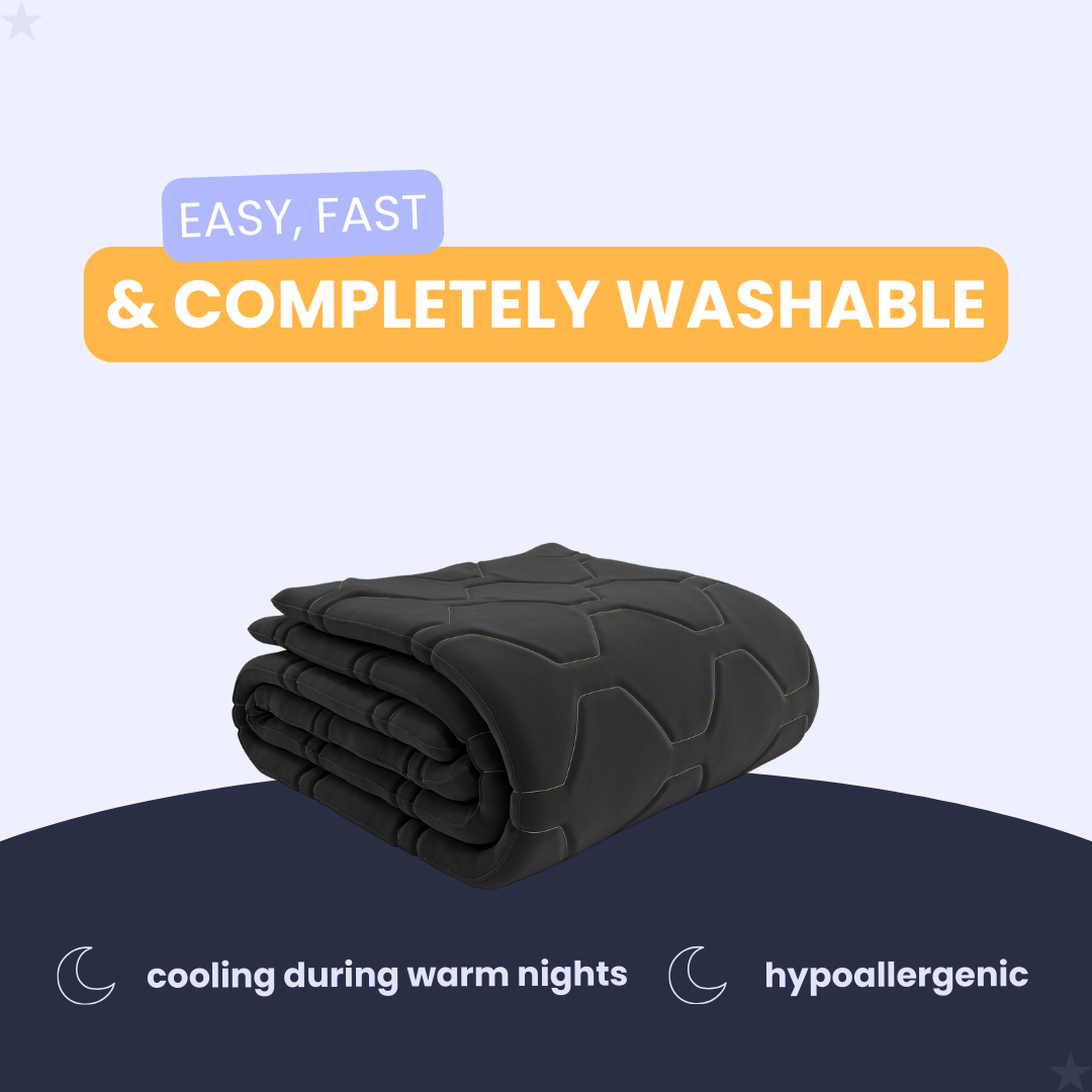 HappyDuvet Black - Coverless Summerduvet for Warm Days