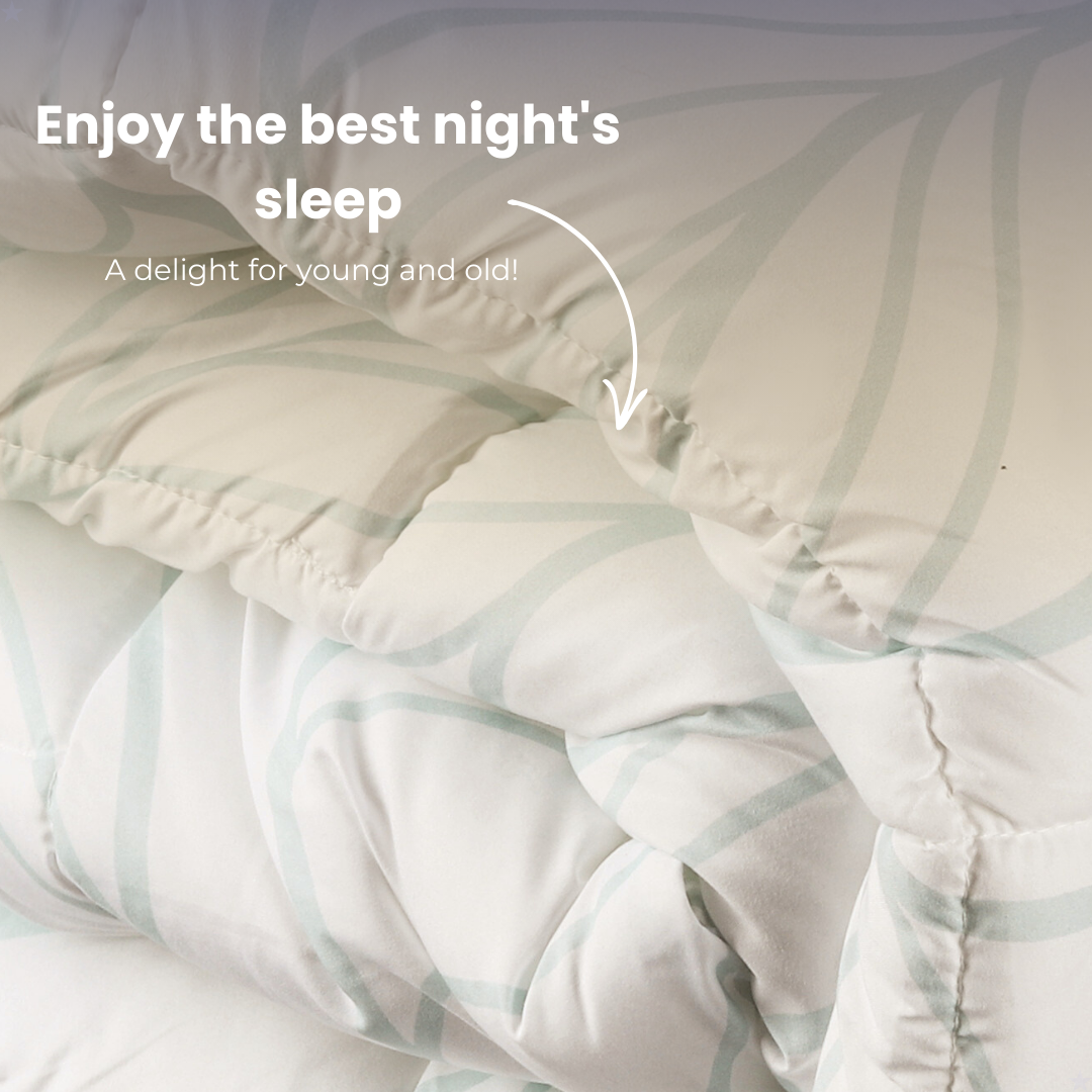 HappyDuvet Simple leaves - All season Coverless duvet