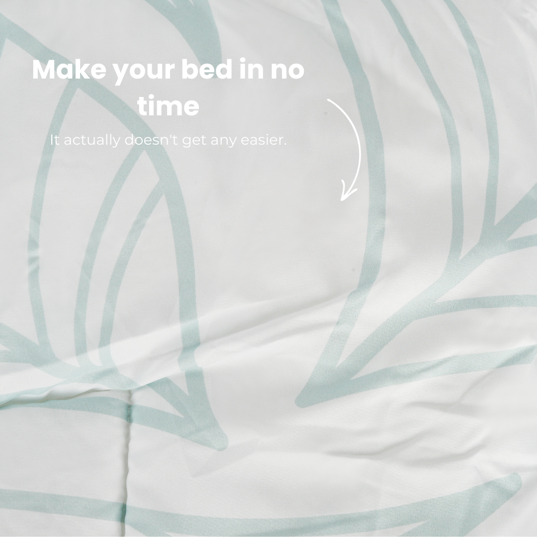 HappyDuvet Simple leaves - All season Coverless duvet