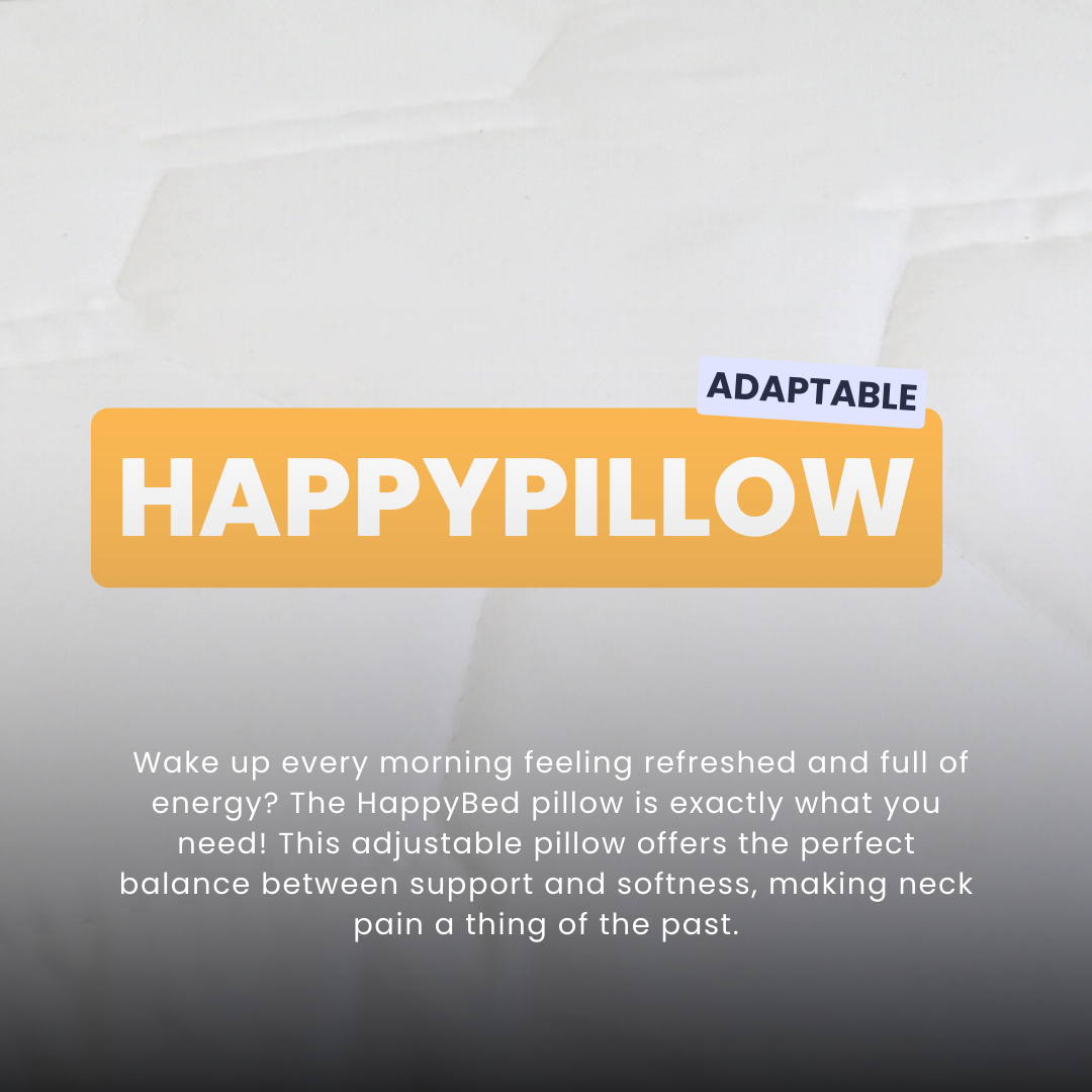 Happypillow | 50x75 cm - Adjustable pillow - Memory foam filling