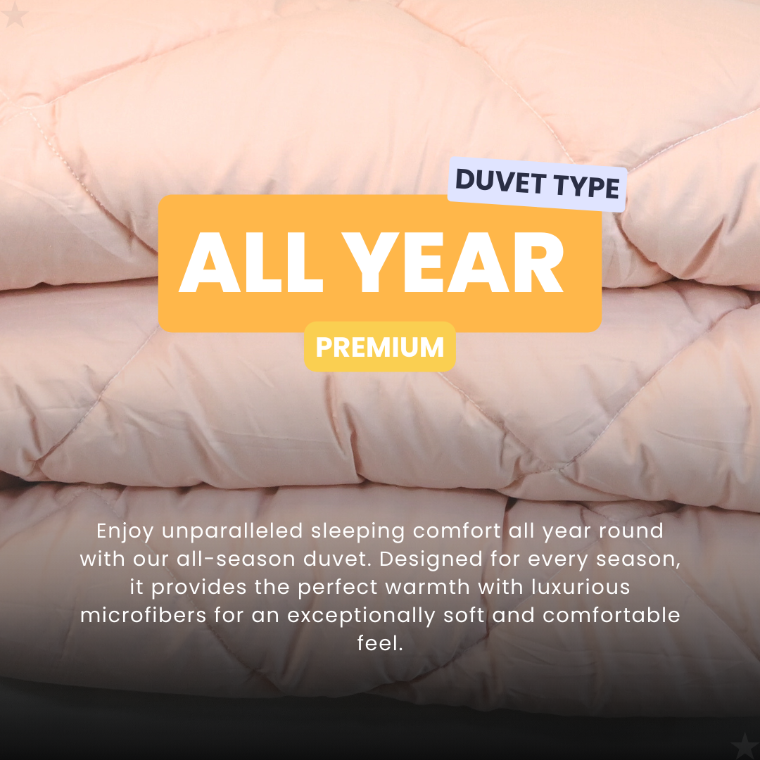 HappyDuvet Premium - Vintage pink - All-Season Duvet - Percale Cotton
