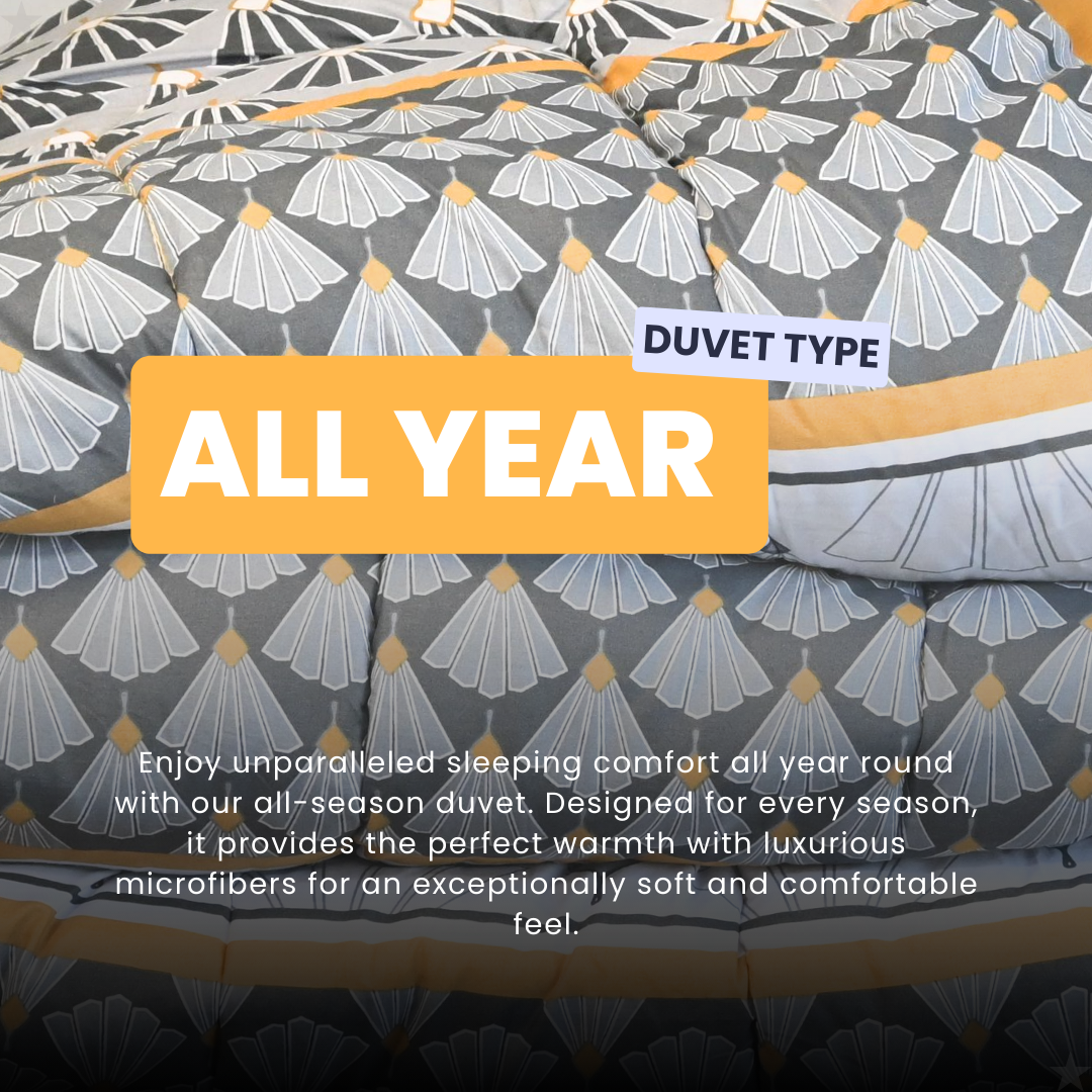 HappyDuvet Leo - 100% cotton - Duvet for year-round use - Pillowslips included