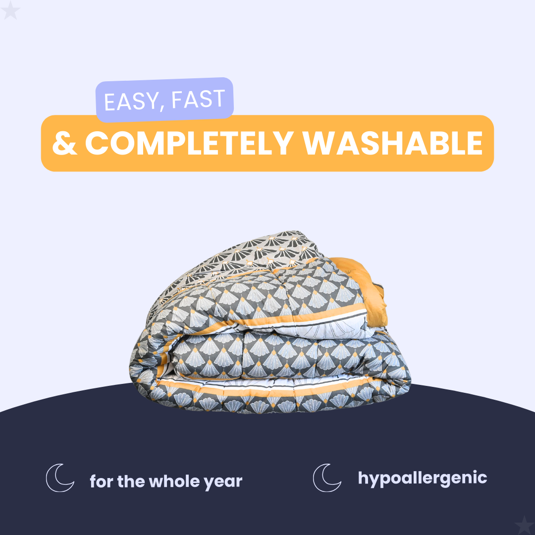 HappyDuvet Leo - 100% cotton - Duvet for year-round use - Pillowslips included