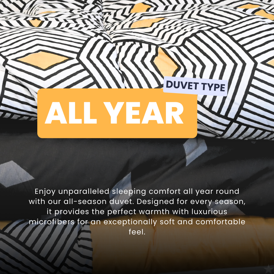 HappyDuvet Faro - 100% cotton - Duvet for year-round use - Pillowslips included