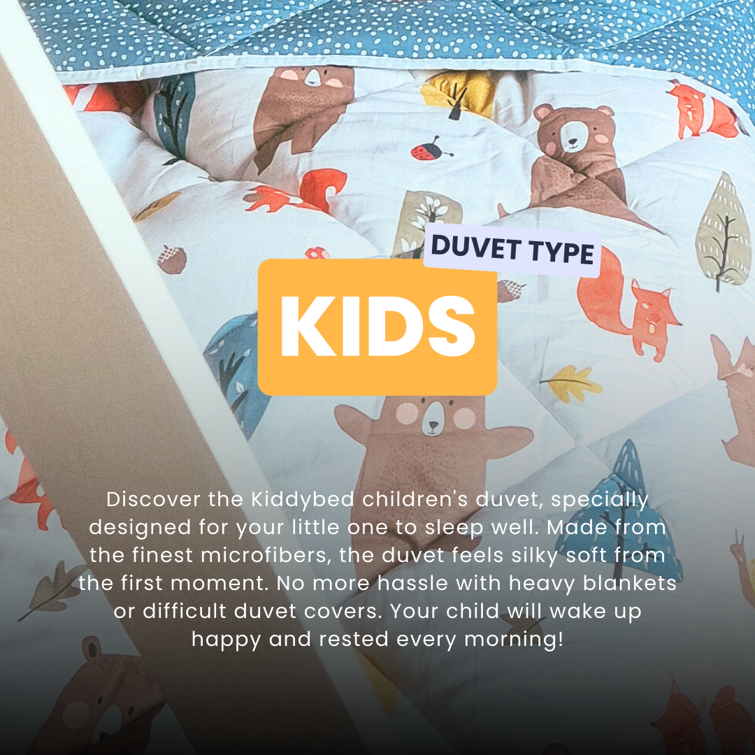 HappyDuvet Kids - Bobby Bear - 100% Cotton All season Coverless duvet