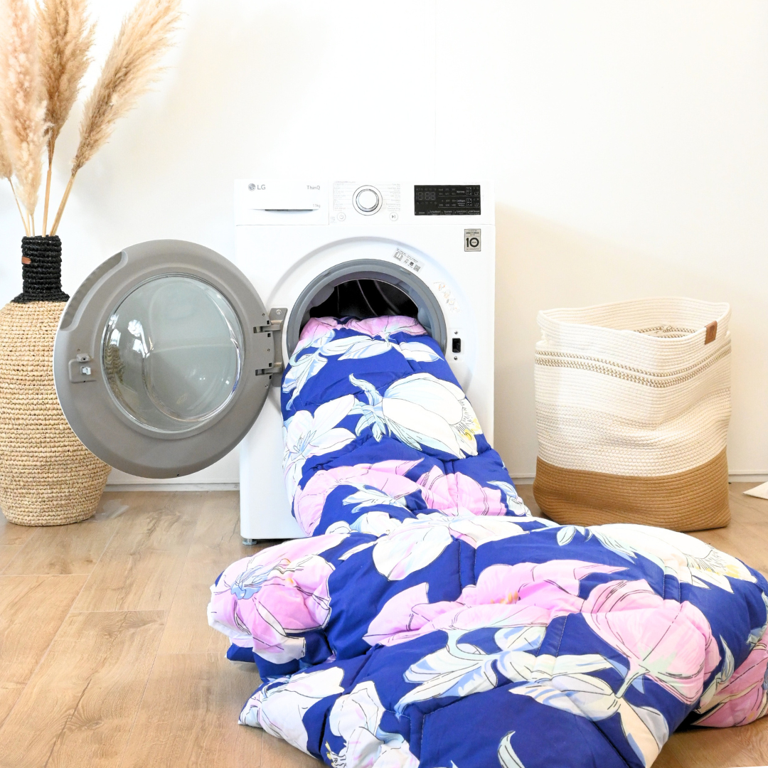 HappyDuvet Purple Bloom - 100% Cotton All season Coverless duvet