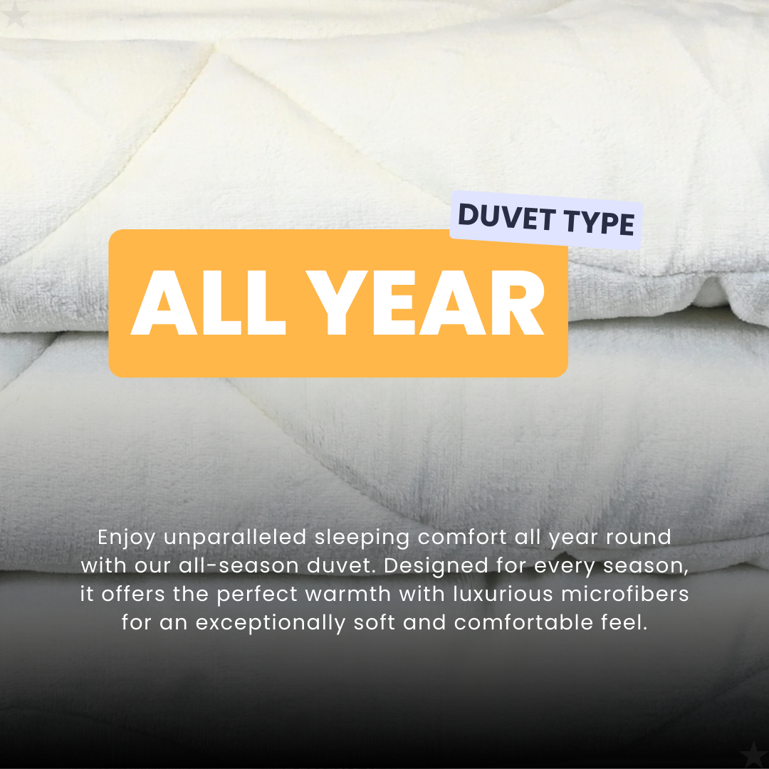 HappyDuvet - Velvet - Foggy Dew - All season Coverless duvet