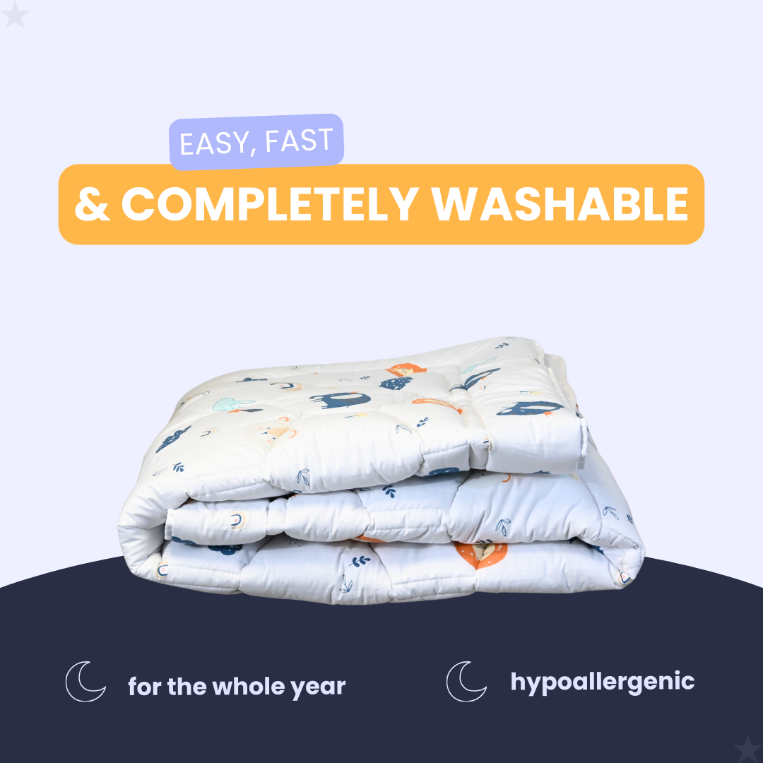 HappyDuvet Kids - Lion - 100% Cotton All season Coverless duvet