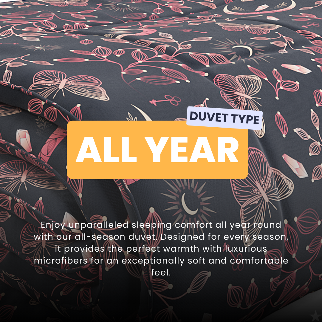 HappyDuvet Twilight Ruby - All season Coverless duvet