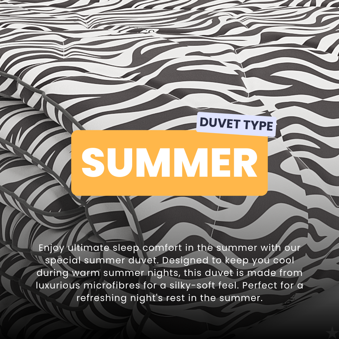 HappyDuvet Zebra - Coverless Summerduvet for Warm Days