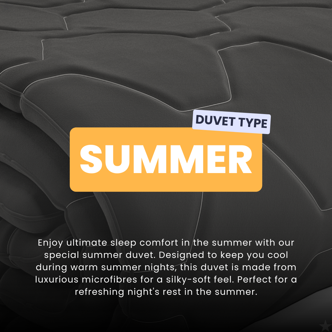HappyDuvet Black - Coverless Summerduvet for Warm Days