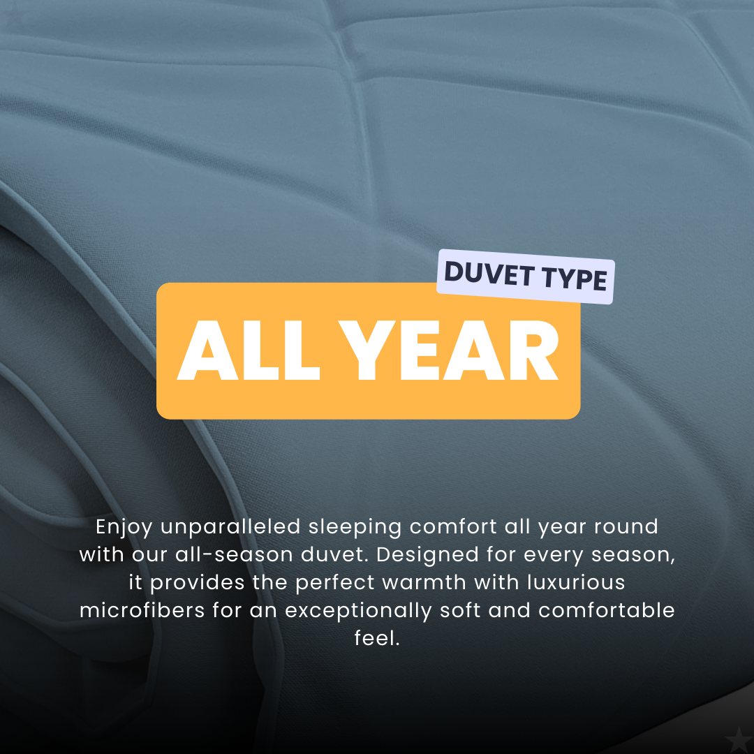 HappyDuvet Bluestone - All season Coverless duvet