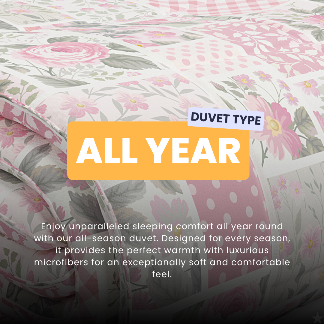 HappyDuvet Pinkpatch V2 - All season Coverless duvet