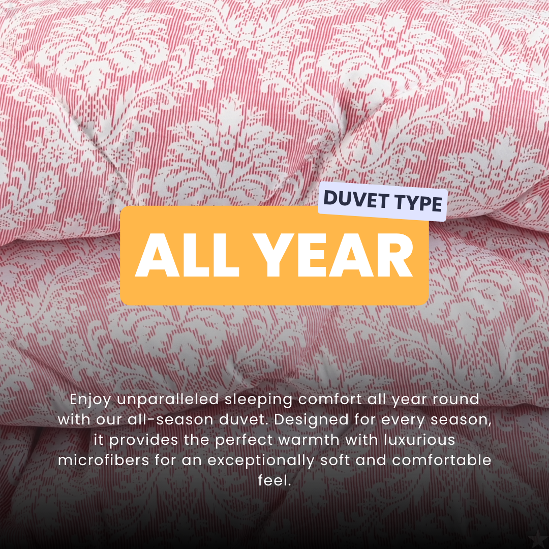 HappyDuvet Pink Elegance - All season Coverless duvett