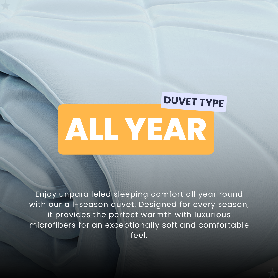 HappyDuvet Serena Blue - All season Coverless duvet