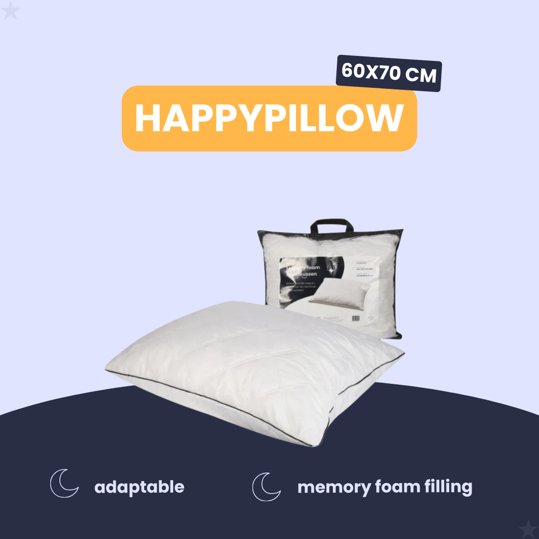Happypillow | 60x70 cm - Adjustable pillow - Memory foam filling
