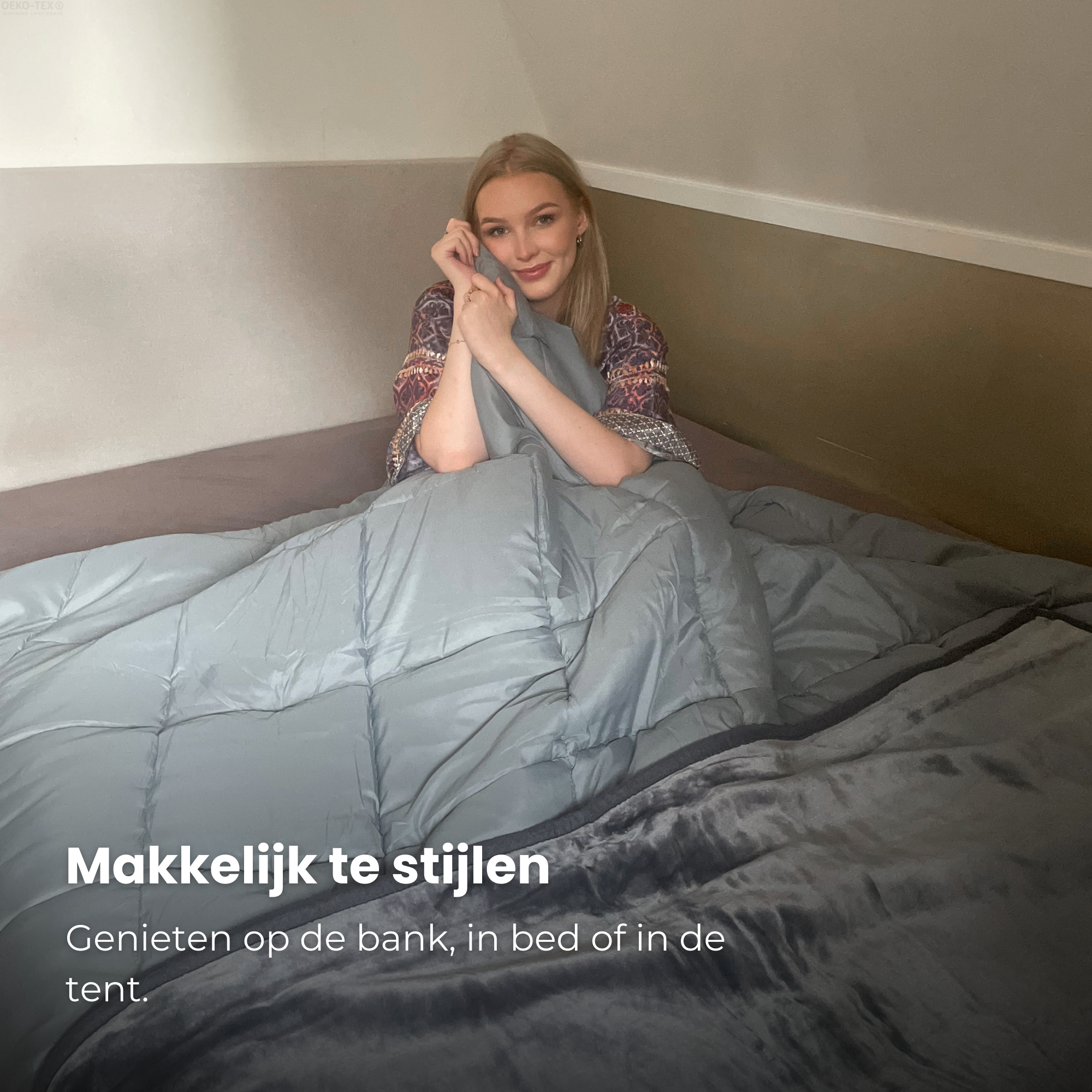 HappyDuvet cozy blanket 150x200 cm - Fleece blanket | Grey