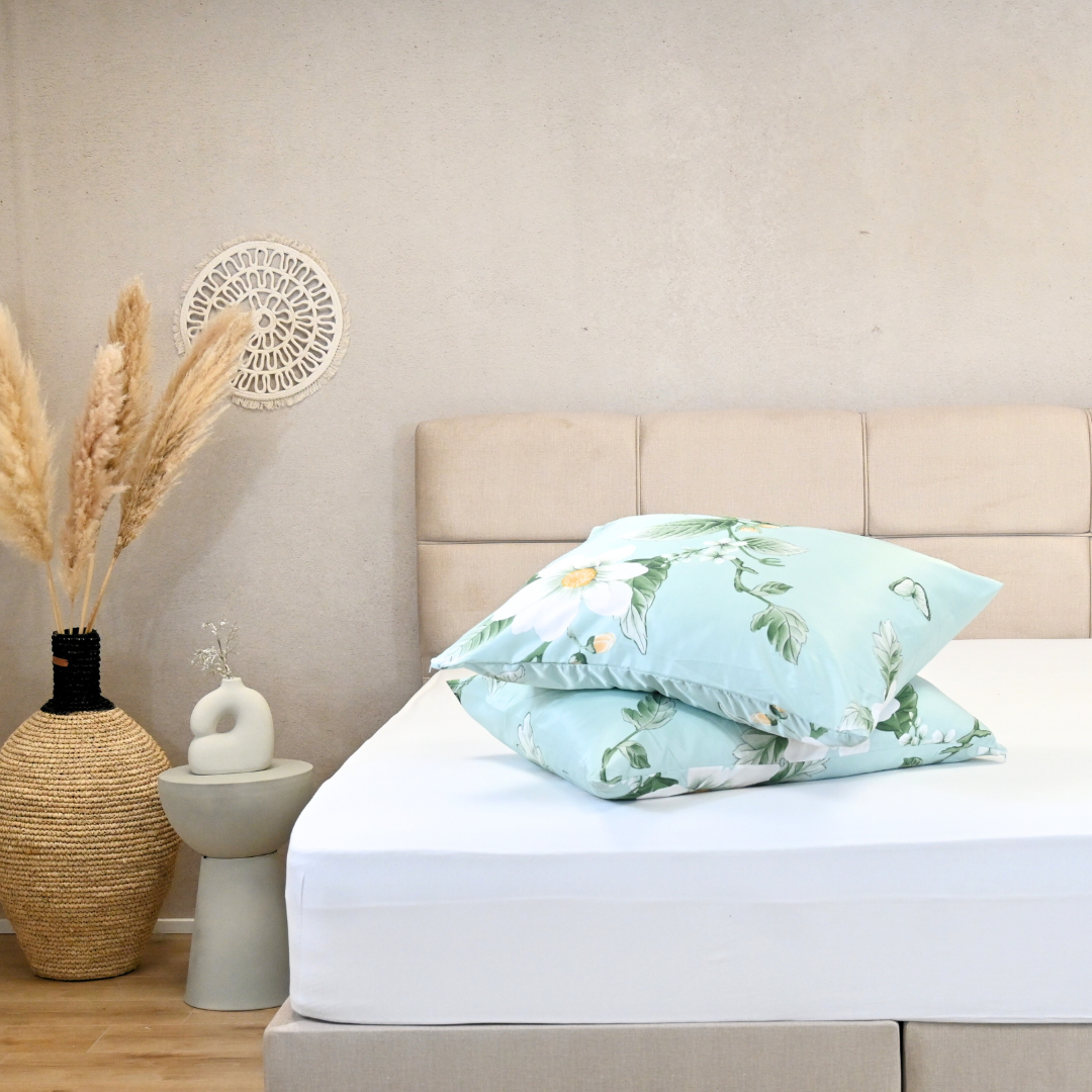 HappyDuvet | Happy Flowers Pillowcase Set 2 Pieces - 60x70cm - 100% Microfibre