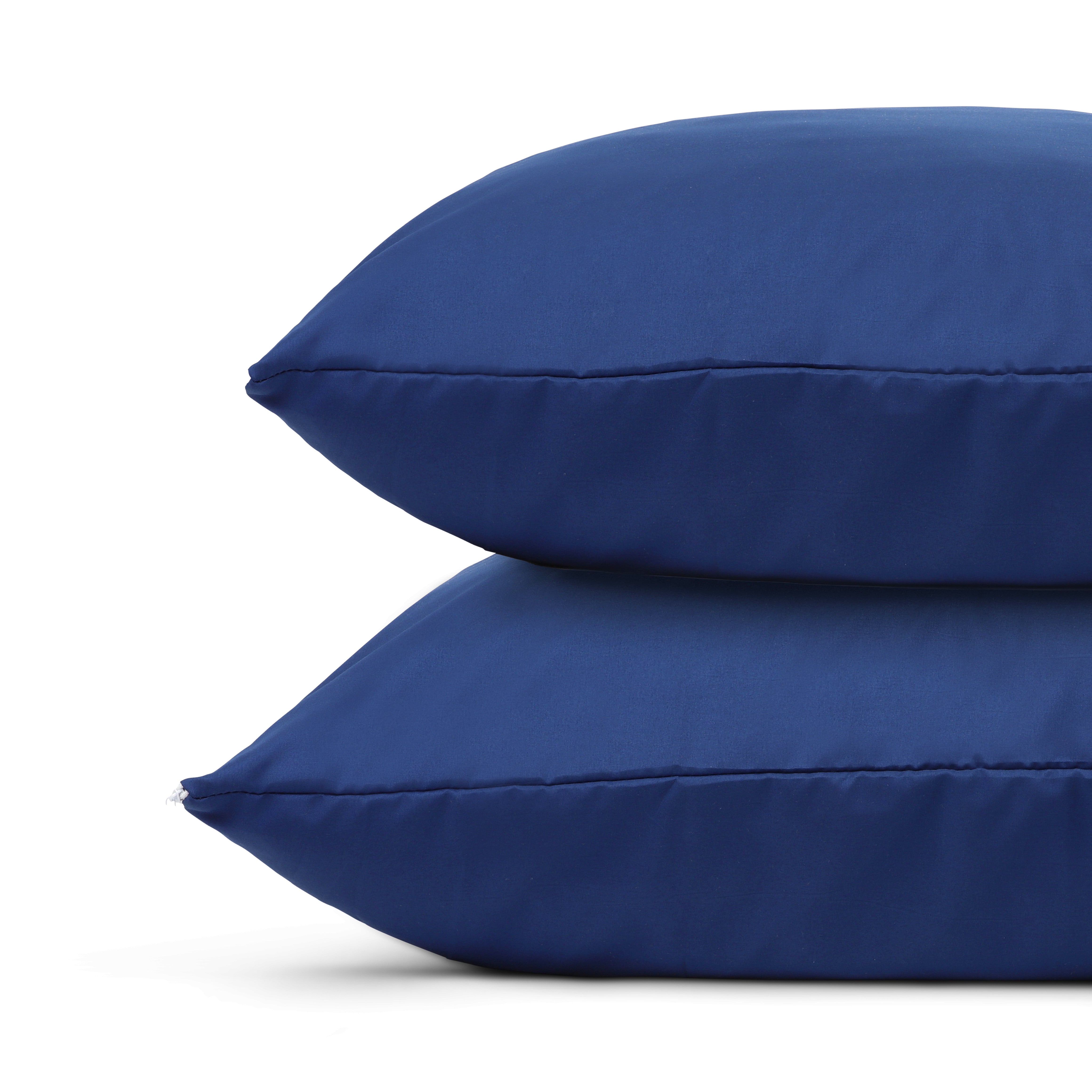 HappyDuvet | Navy pillowcase set 2 pieces  - 100% Microfibre