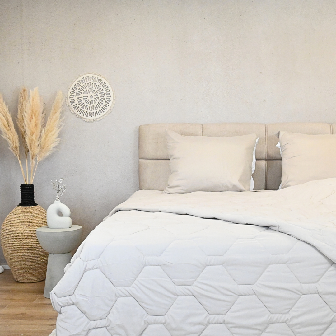 HappyDuvet Taupe - Adjustable 4 seasons duvet