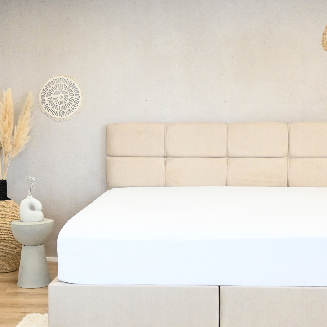 HappyDuvet Molton Fitted Sheet - White