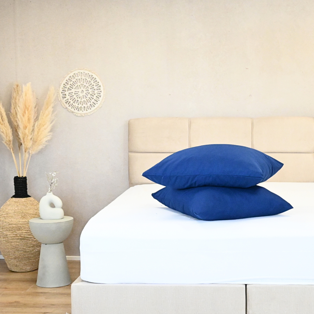 HappyDuvet | Navy pillowcase set 2 pieces  - 100% Microfibre