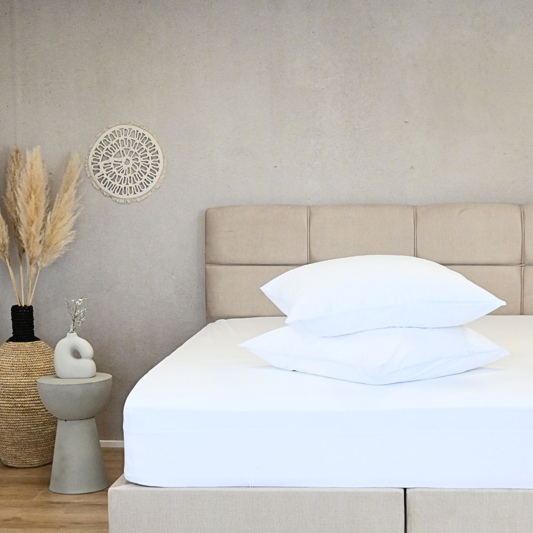 HappyDuvet | White Pillowcase Set of 2  - 100% Microfibre