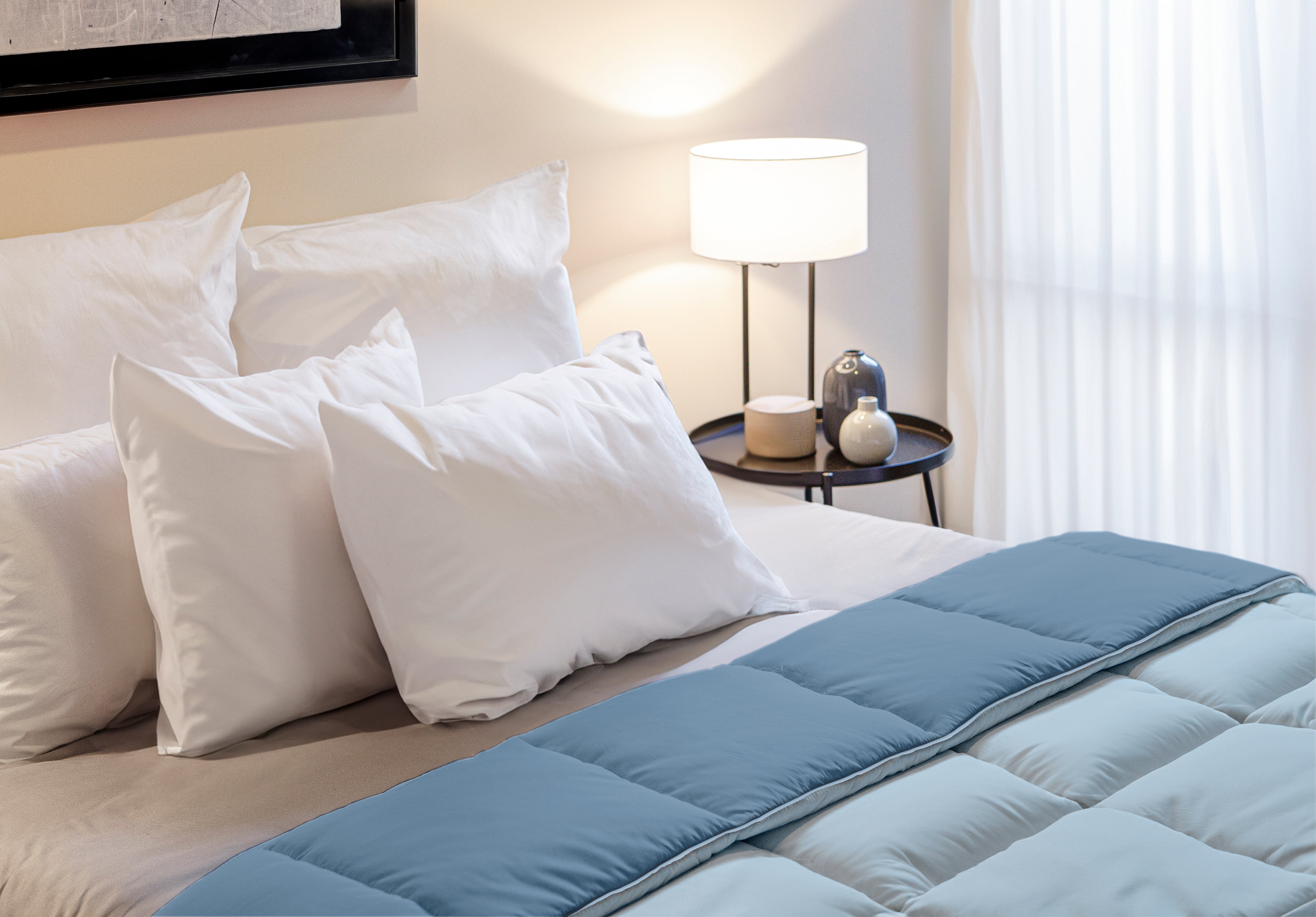 HappyDuvet Blue/Baby Blue - Washable Duvet for Cold Sleepers
