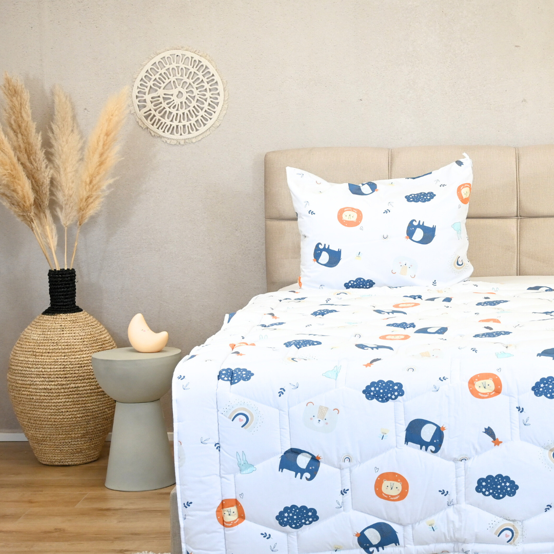 HappyDuvet Kids - Lion - 100% Cotton All season Coverless duvet