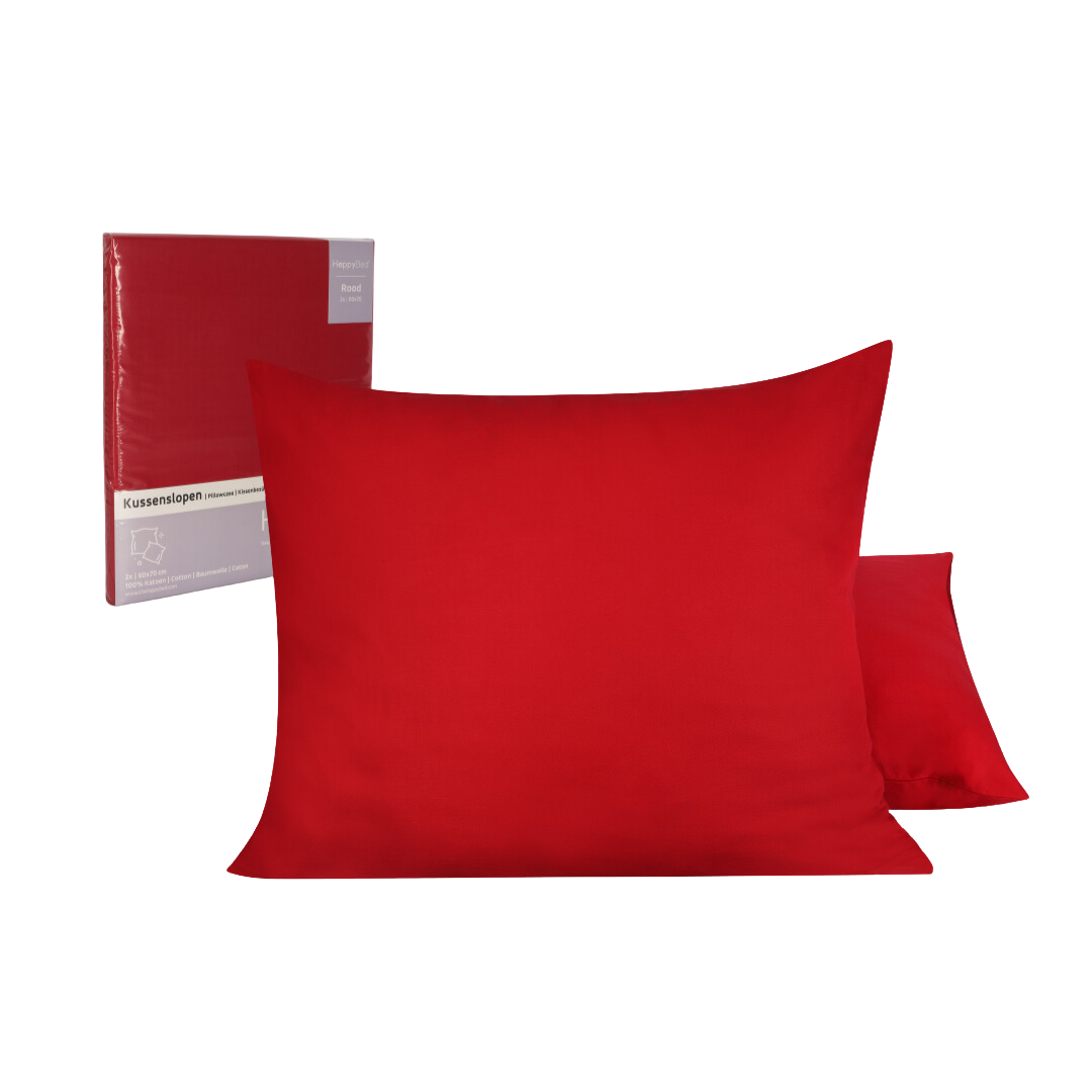 HappyDuvet | Terracotta pillowcase set 2 pieces - 60x70cm - 100% cotton