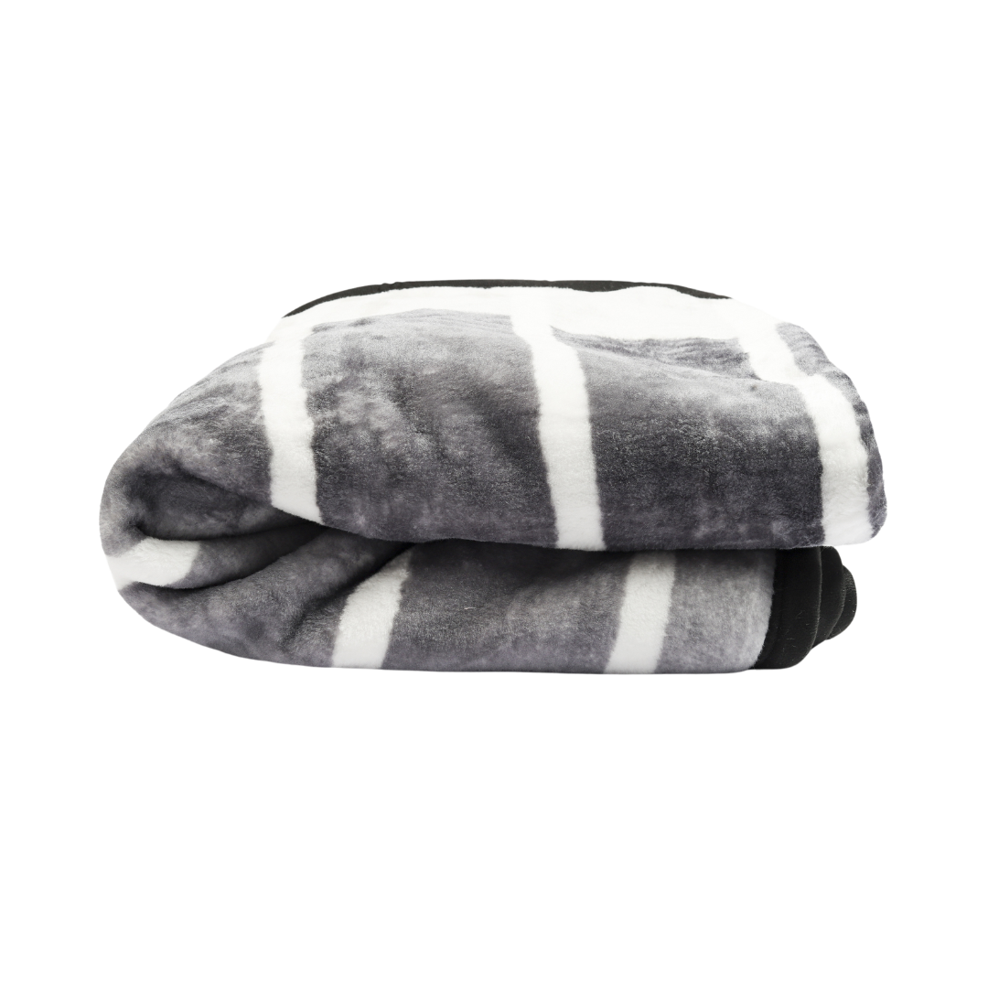 HappyDuvet cozy blanket 150x200 cm - Fleece blanket | Striped
