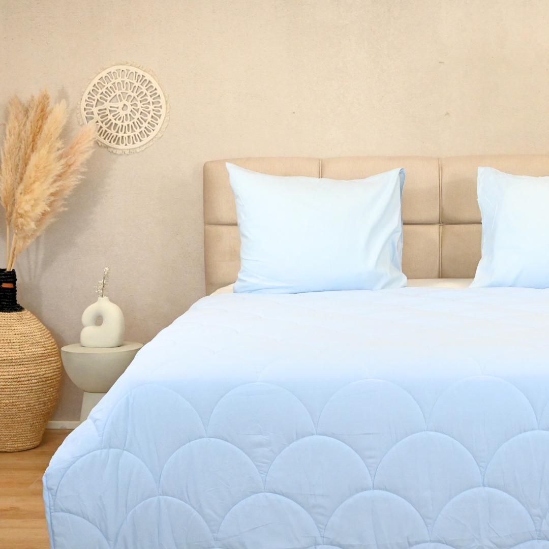 HappyDuvet - Teddy - Blue - All season Coverless duvet