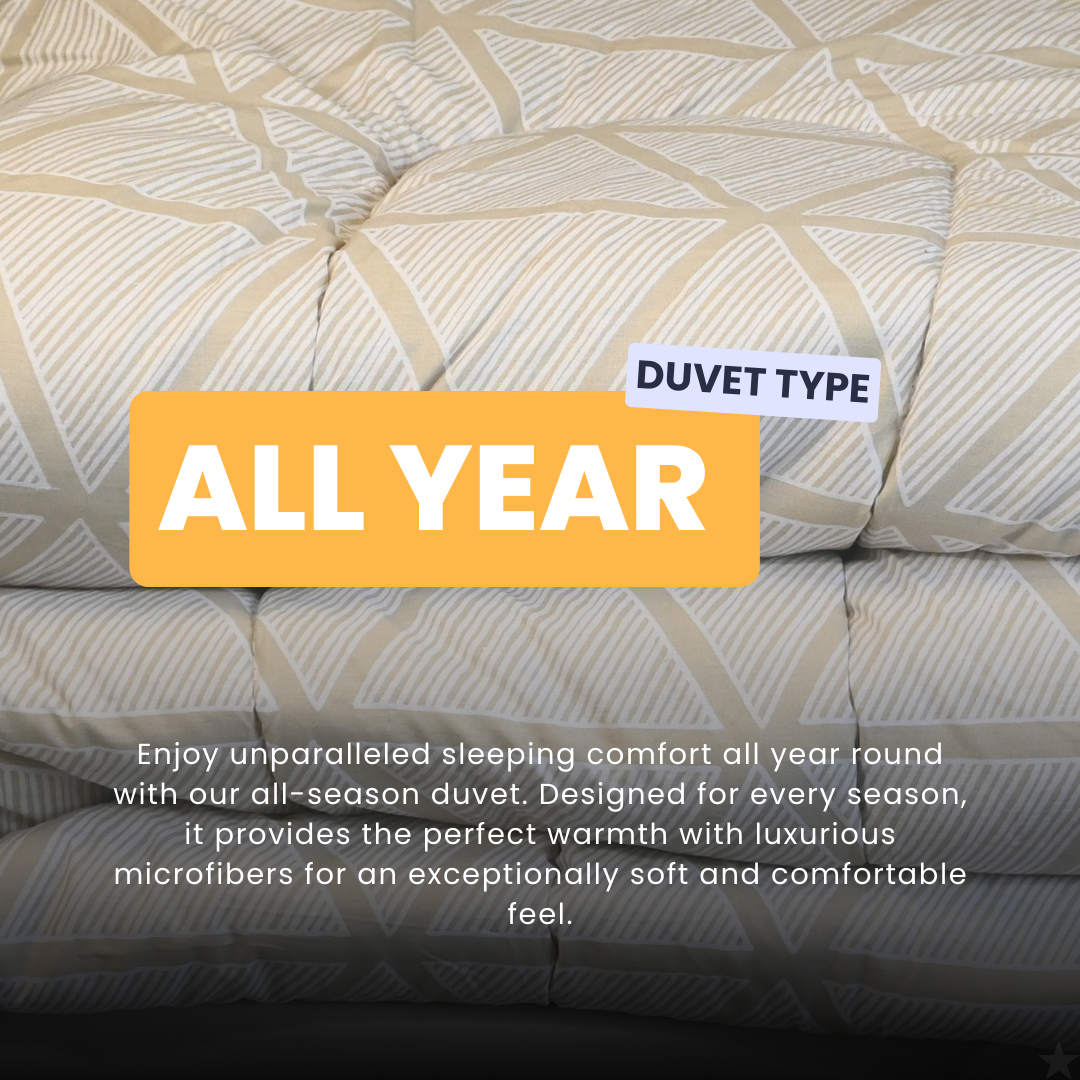 HappyDuvet Nairobi - 100% cotton - Duvet for year-round use - Pillowslips included