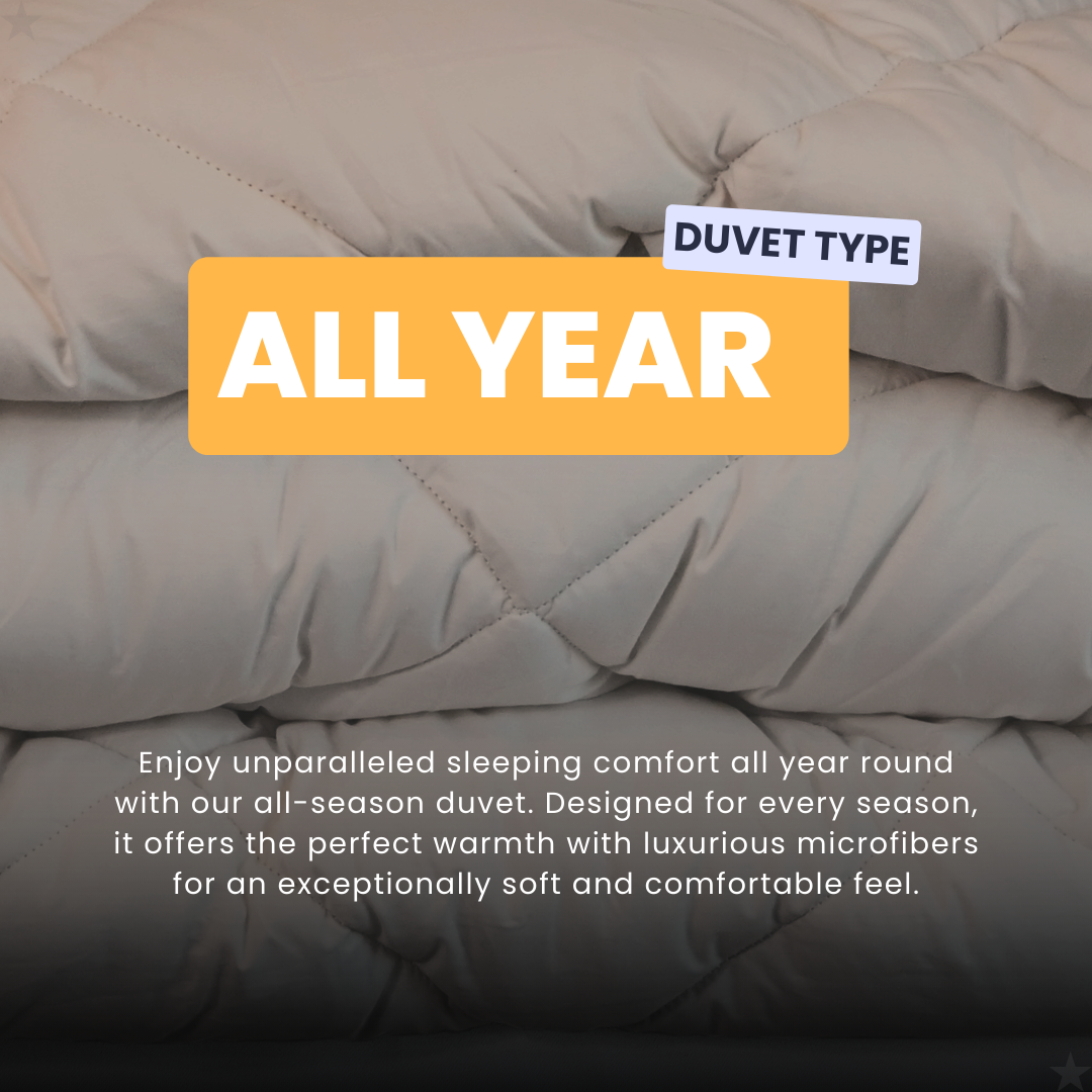 HappyDuvet Premium - Dune - All-Season Duvet - Percale Cotton