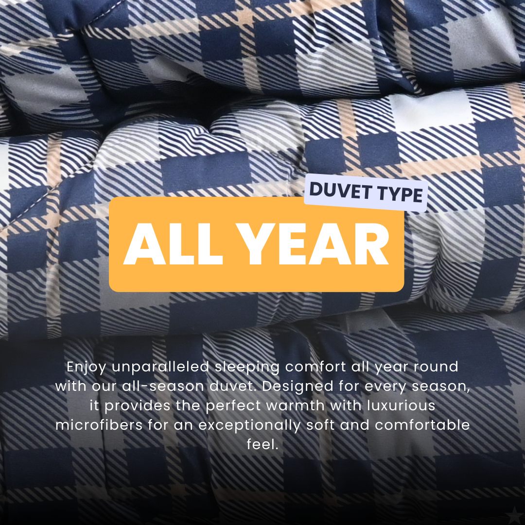 HappyDuvet Tartan - All season Coverless duvet