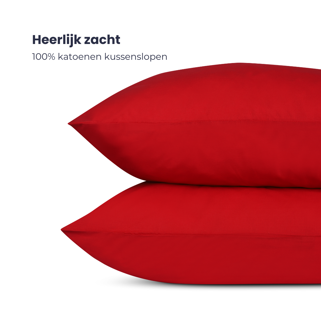 HappyDuvet | Terracotta pillowcase set 2 pieces - 60x70cm - 100% cotton