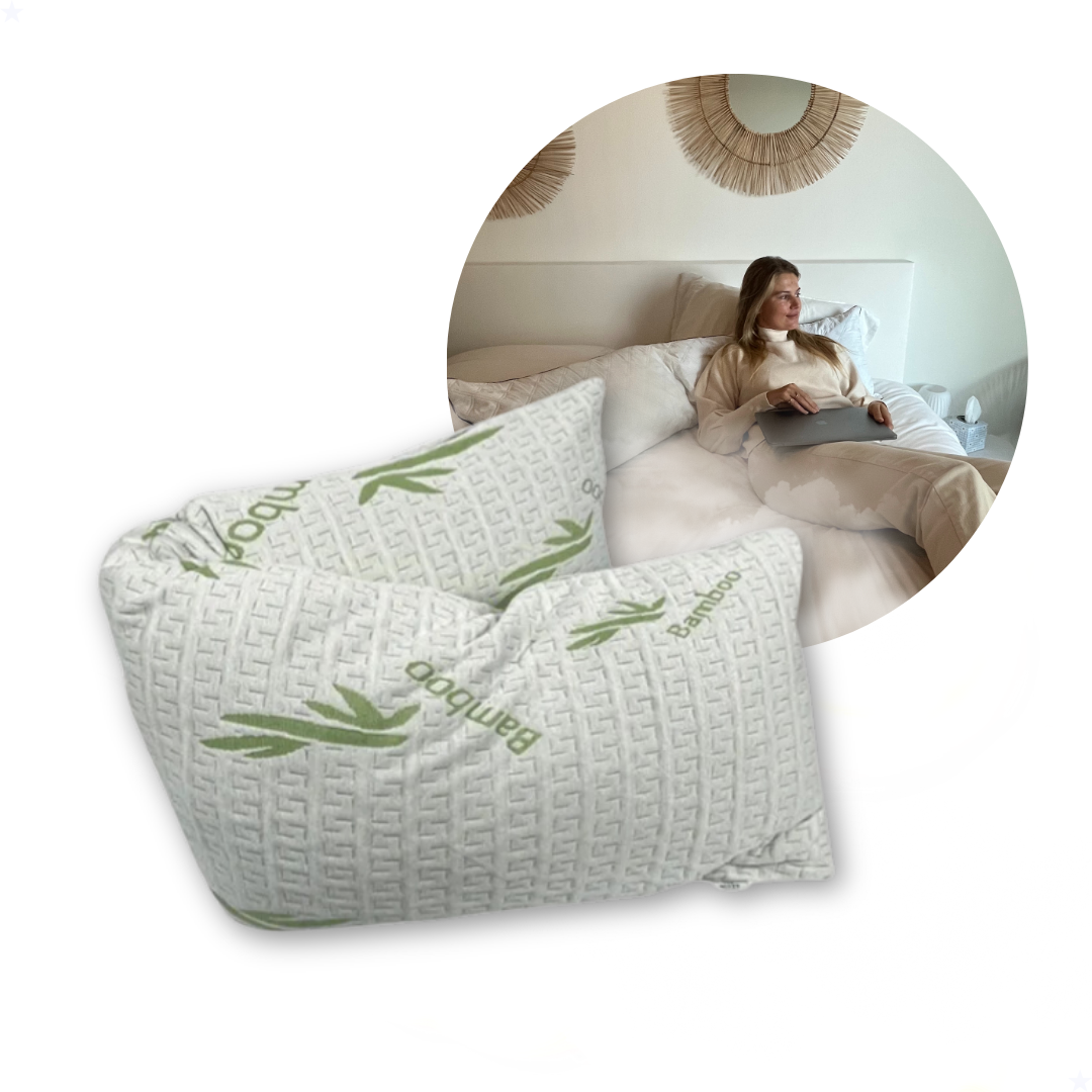 HappyDuvet Bamboo body pillow | 40x145 cm - Pregnancy pillow - Bodypillow - Breathable bamboo ticking