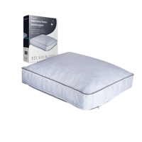 HappyDuvet pillow - memory foam box pillow | 60x50 cm - pillow neck pain - Shredded memory foam - Cooling