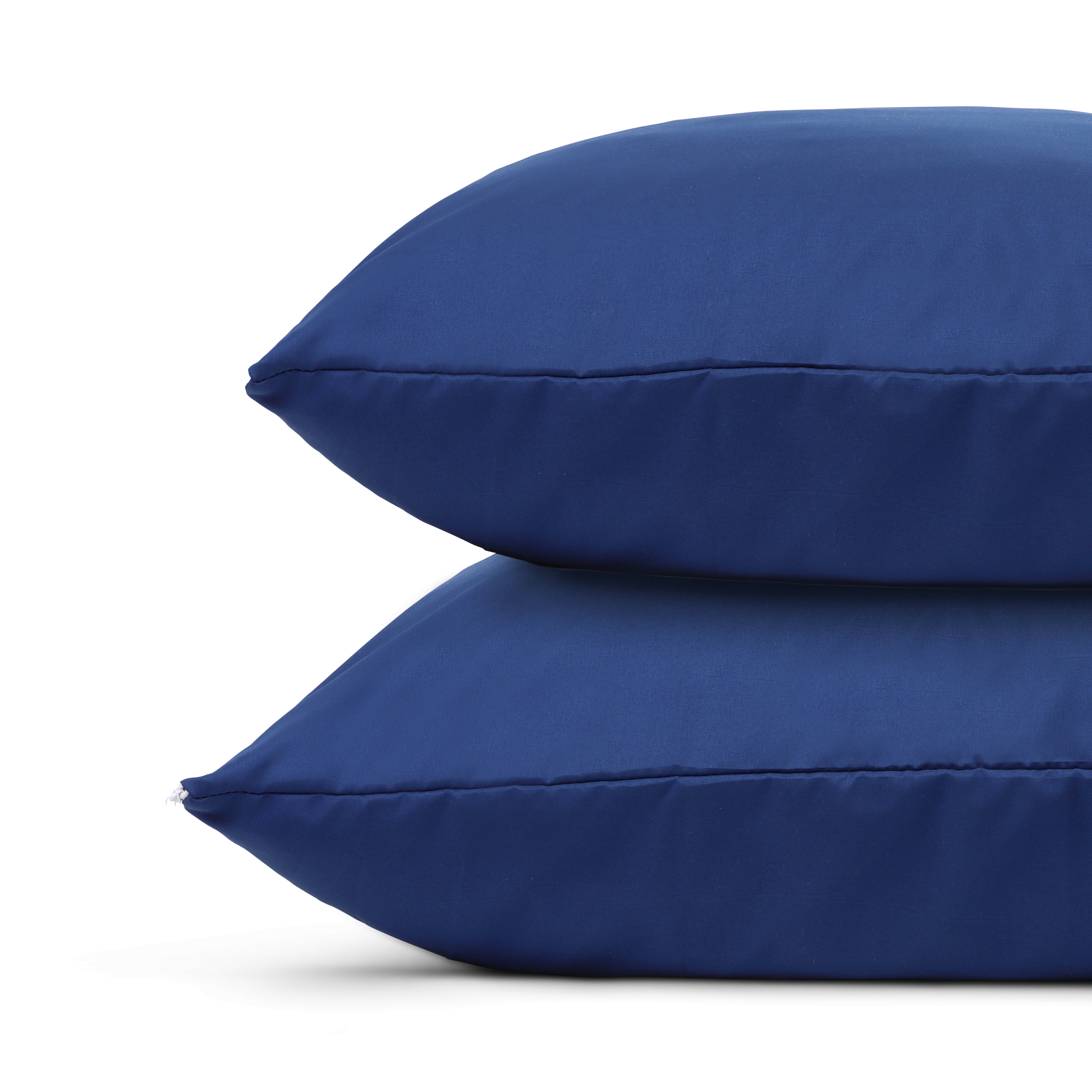 HappyDuvet | Navy pillowcase set 2 pieces - 60x70cm - 100% Microfibre