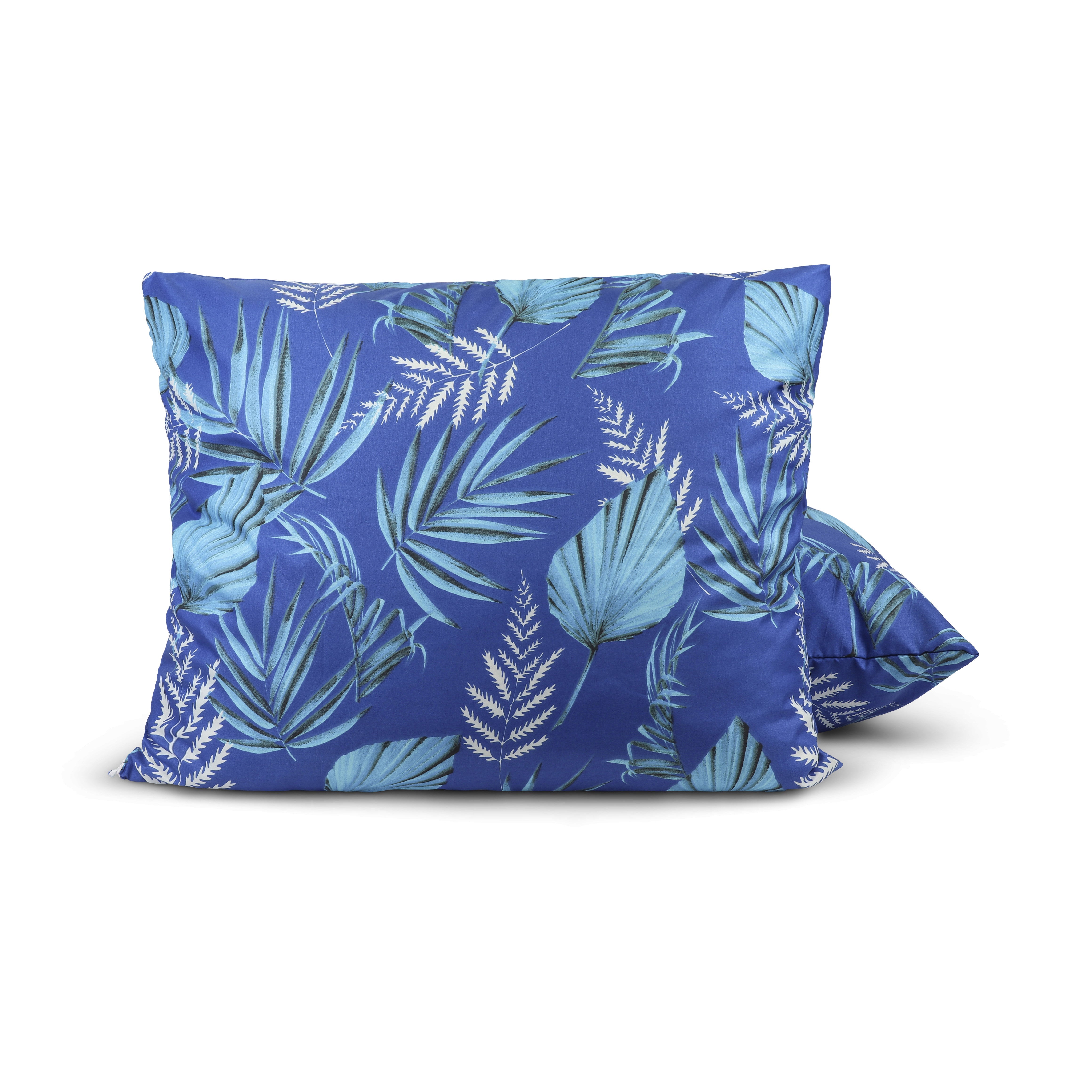 HappyDuvet | Blue leaves pillowcase set 2 pieces - 60x70cm - 100% Microfibre