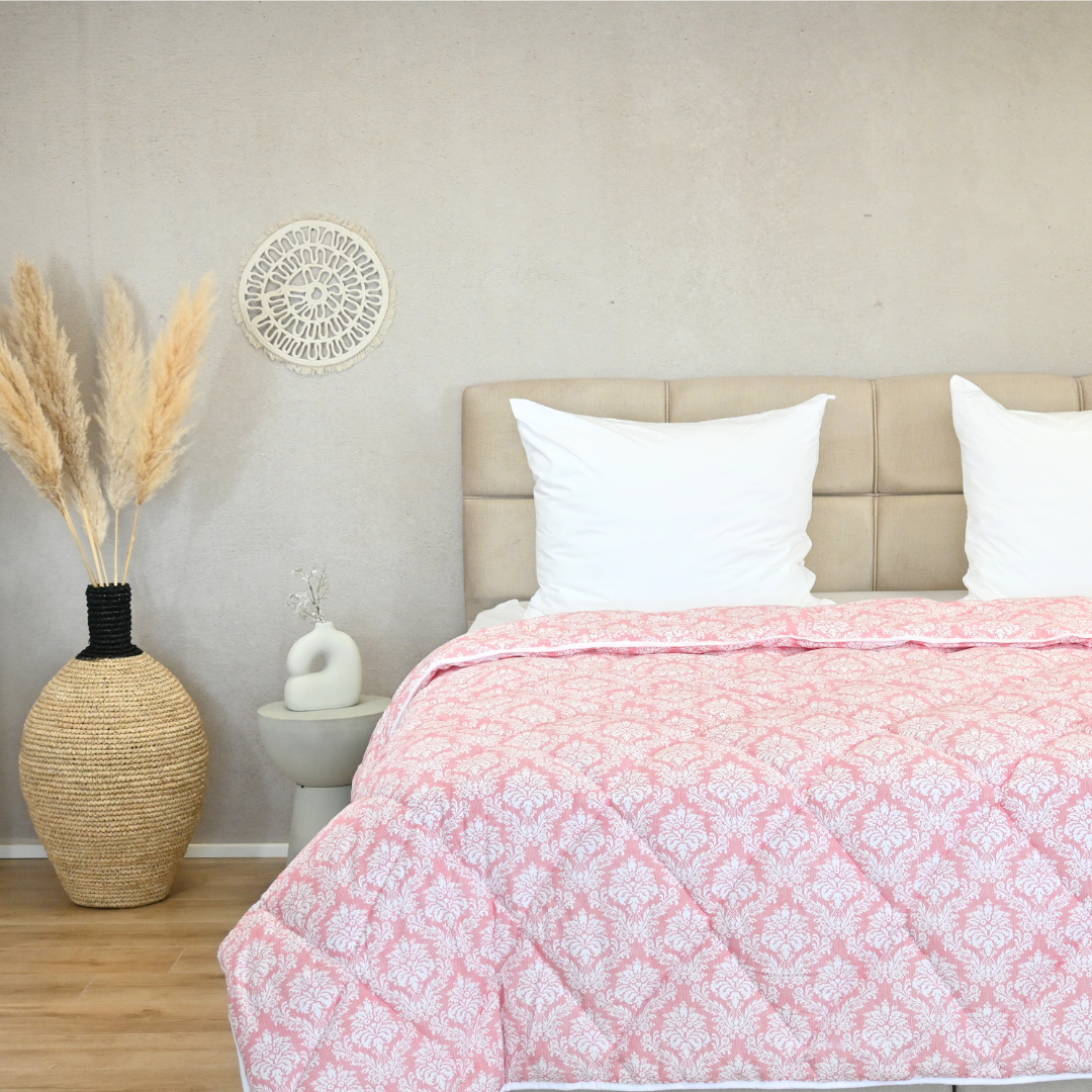 HappyDuvet Pink Elegance - All season Coverless duvett